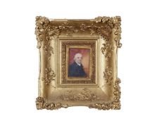 British, 19th Century, A Portrait miniature of Sir Thomas Hatton, 1st Barnet of Long Stanton,