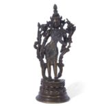 Tibetan bronze figure of Maitreya, possibly 18th century. Provenance: Purchased Continuum and