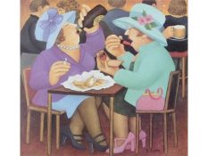 Beryl Cook (British 1926-2008), Ladies Who Lunch, 2004, limited edition print, numbered 563/650,