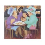 Beryl Cook (British 1926-2008), Ladies Who Lunch, 2004, limited edition print, numbered 563/650,