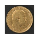 Edward VII gold half sovereign dated 1907