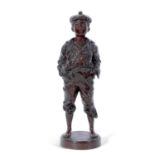 After Victor Szczeblewski, bronze figure "Mousse Siffleur", depicting a whistling boy raised on a