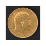 Edward VII gold half sovereign dated 1906