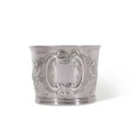 George III large silver beaker of slightly tapering cylindrical form with slightly spreading