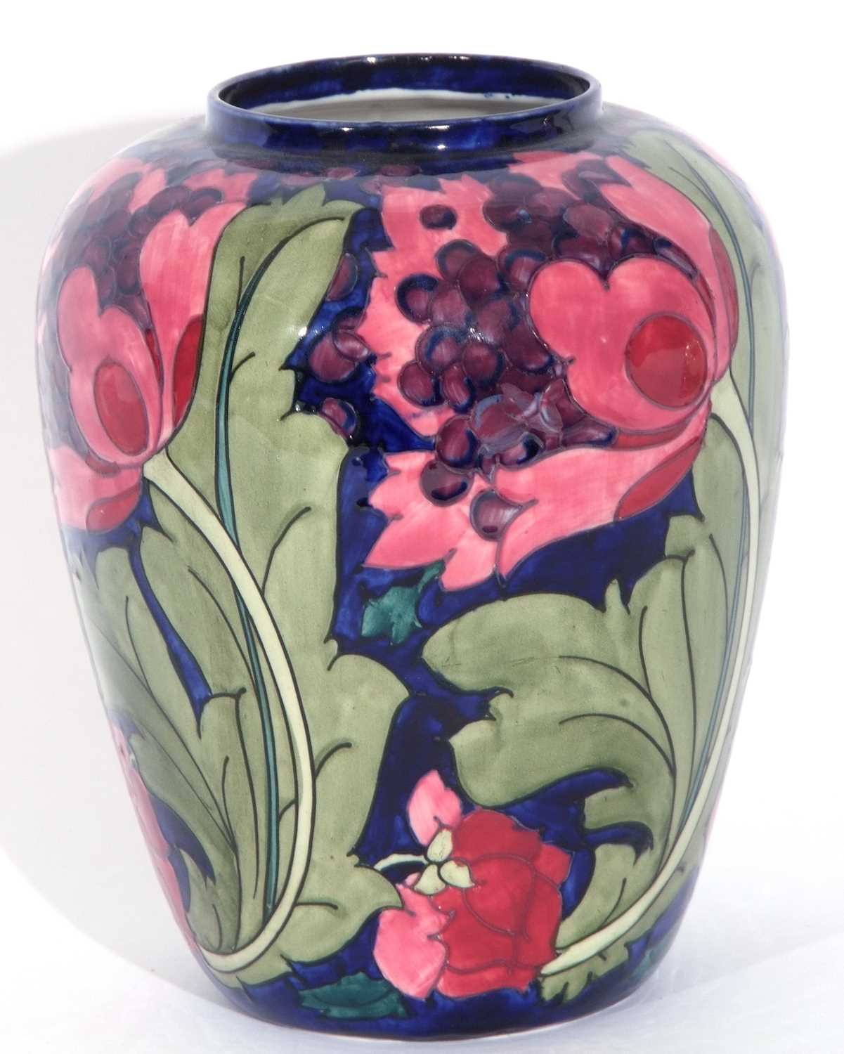 Bursley ware seed poppy style vase after a design by Charlotte Rhead, 21cm high - Image 2 of 4