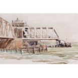 William Sid Reed (British, 1902-1969), Breydon Swing Bridge , Watercolour, signed. 8.5x12.5ins
