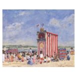 John Applegate (British, b. 1935), Punch & Judy Show - Weymouth, Oil on board, signed. 16x19ins