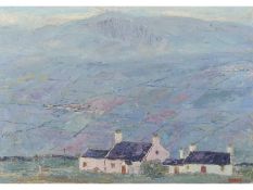 Ronald Olley (British, 20th Century), Snowdonia, Oil on canvas, signed. 24x33.5ins