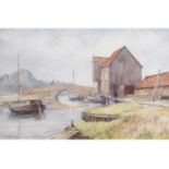 Arthur Thompson (British Contemporary), Wroxham Bridge, Norfolk., Watercolour, signed, 1975.