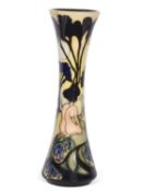 Large Moorcroft trial vase with children in a stylised wooded landscape on a predominantly yellow
