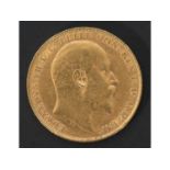 Edward VII gold sovereign dated 1909