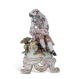 Bow porcelain figure of Winter circa 1765