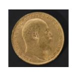 Edward VII gold sovereign dated 1906