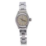 Ladies last quarter of 20th century stainless steel cased Tudor Oyster Royal wrist watch with gold