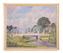 Thomas William Armes (British 1894-1963) 'Red Gates, Burgh Heath' , Oil on canvas, signed. 19x24ins