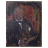 Follower of Thomas Coates RBA (British, b. 1941), Portrait of a Gentleman, Oil on canvas,