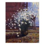 Geoffrey Chatten RBA (British, b. 1938-), Oxeye Daisies , Oil on board, signed. 37x29ins