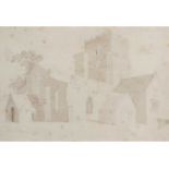 John Sell Cotman (British, 1782-1842), A Sketch of a Church. Provenance: Morningthorpe Manor,
