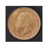 George V gold half sovereign, dated 1911