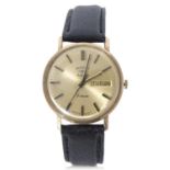 Gents third quarter of 20th century Rotary Automatic 9ct gold cased wrist watch with gold and
