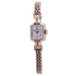Ladies third quarter of 20th century import hallmark 18ct gold cased Rolex Precision wrist watch,