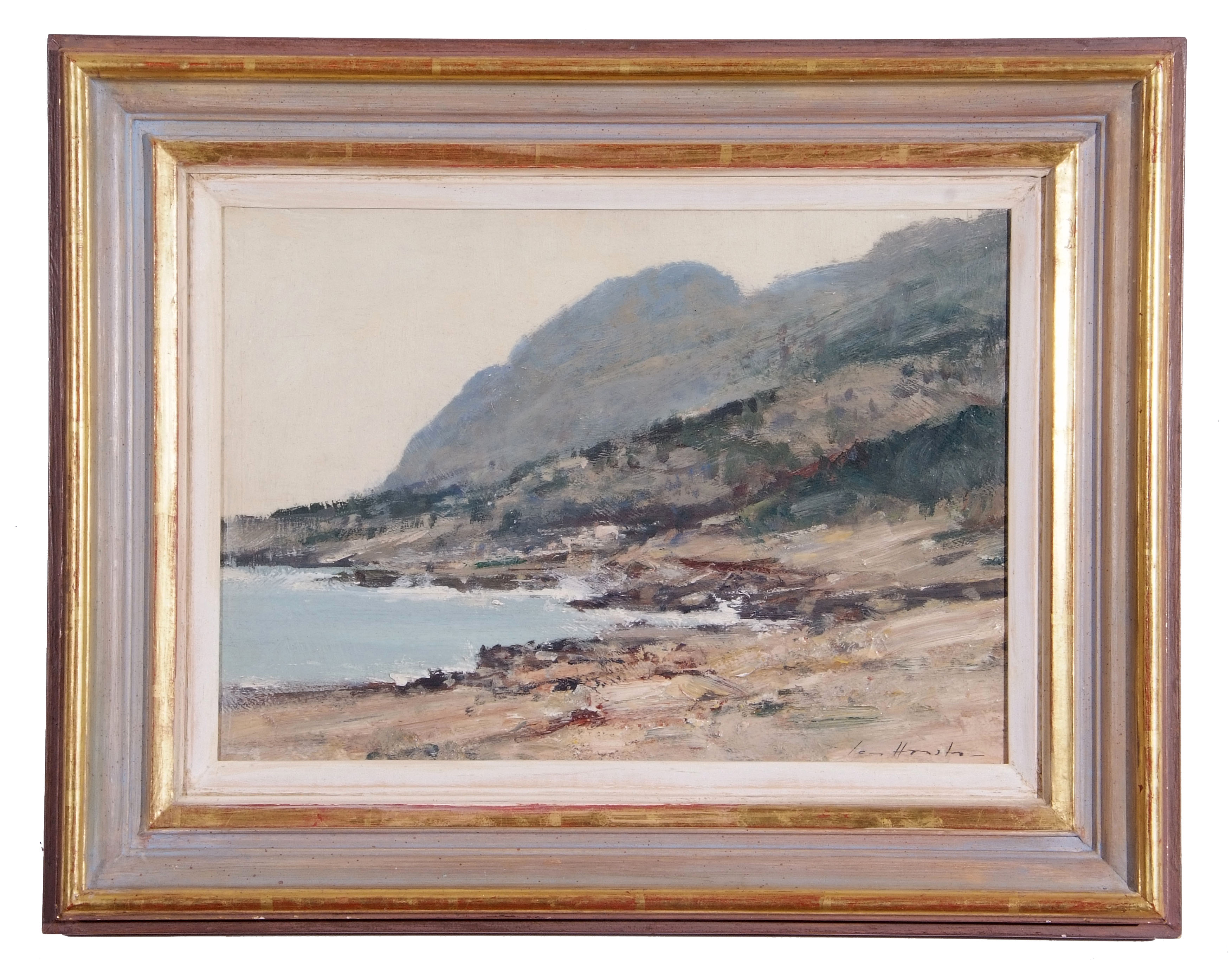 Ian Houston (British, 1934-2021), Majorca, Rocky Coastline , Oil on panel, signed. 9x13ins - Image 2 of 2