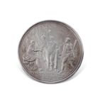 Jan Roettiers (1631-1703), a rare large silver medal commemorating the restoration of Charles II,