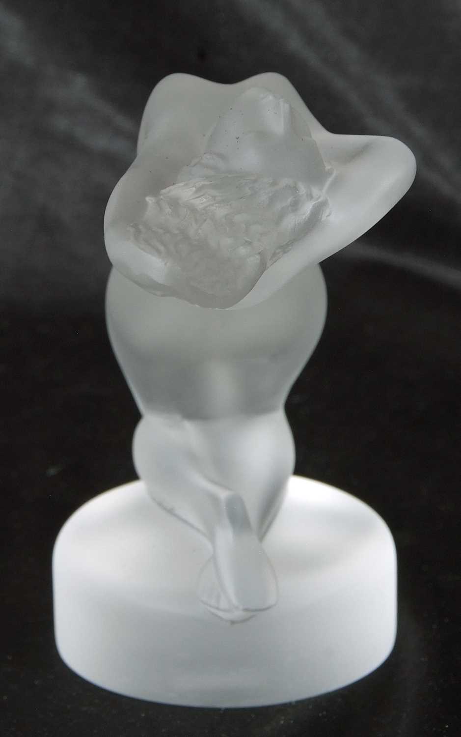 Lalique model of a nude nymph, Chrysis, on circular base, 15cm high - Image 5 of 6