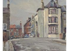 Rowland Fisher RA RMSA ROI (British, 1885-1969), York Road, Gt. Yarmouth, Oil on board, signed.