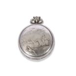 Gents second quarter of the 19th century hallmarked silver cased hunter pocket watch having gold