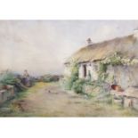 Charles Auty (British, 1858-1936), A Rural Cottage Scene. , Watercolour on card, signed, 1898. 19.