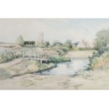 Jason Partner (British, 1922-2005), The Village of Glanford, Norfolk , Watercolour, signed. 18.