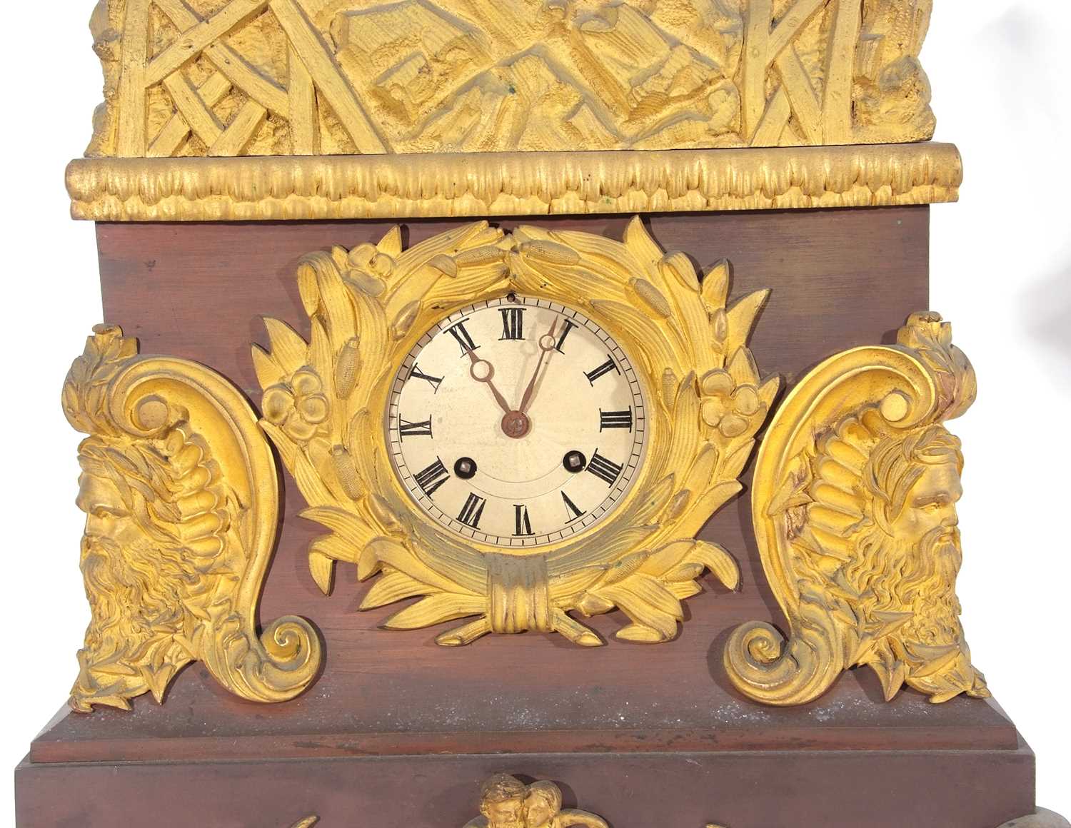 A monumental mid-19th century French rocking ship automaton clock, the silvreed 9cm dial with - Image 2 of 8