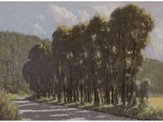 A.L.F. Carey, (British,fl. 1953-1968), 'Baconfoy.', Oil on canvas, signed. 10x13ins