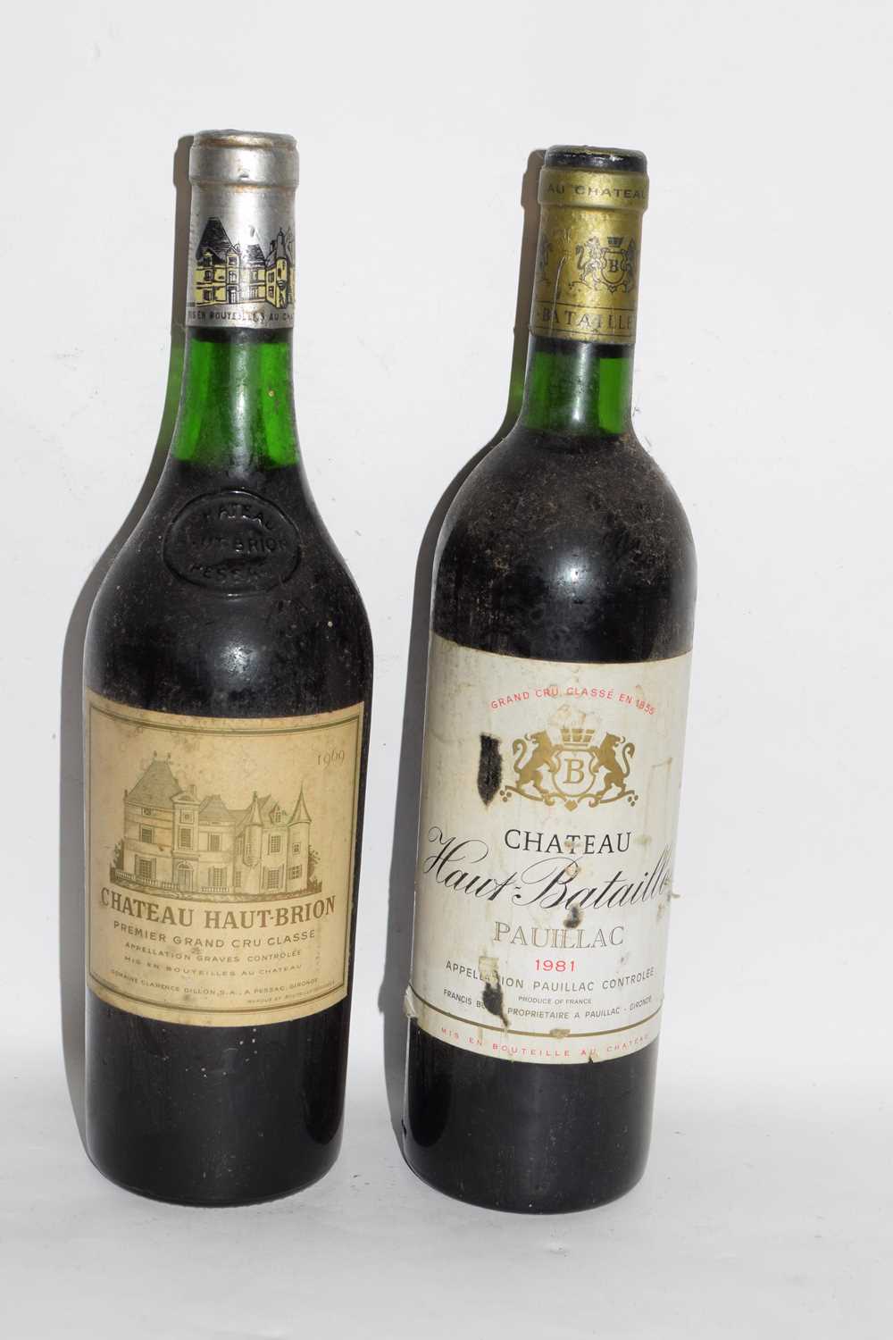 1 bt Ch Haut Brion Pr Gr Cru 1965, t/w 1 bt Ch Haut Bataillery Pauillac 1981 (2)