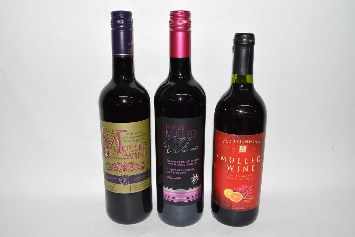 Three bottles of Mulled Wines: 1 bt Mulled Wine Old Friendship 1 bt Mulled Wine 1 bt Premium