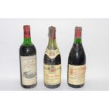 Three bt various French table wines