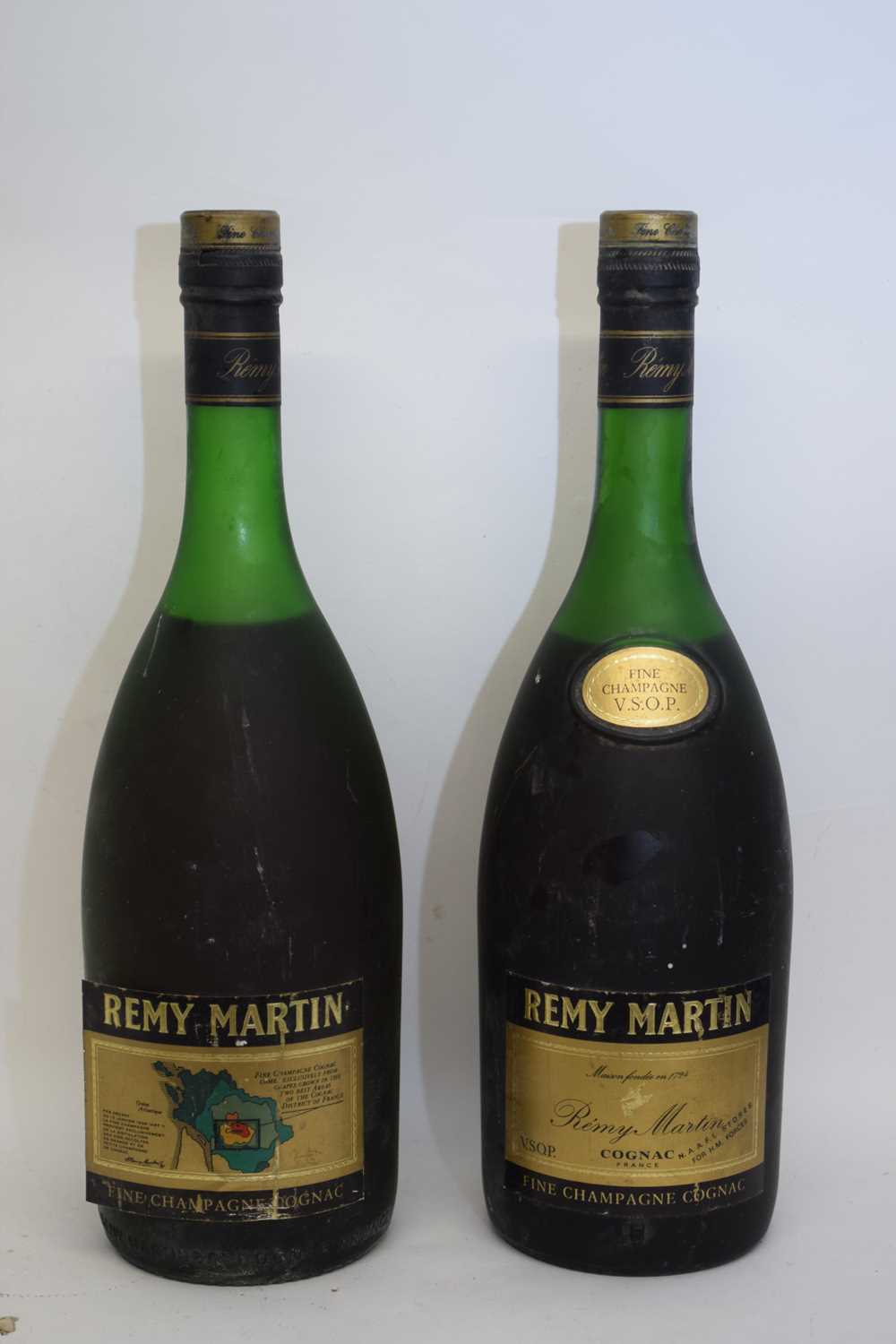 Two botttles of Remy Martin fin champagne Cognac (2) - Image 2 of 2