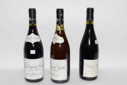 2 bt La Croix de Grives Cotes du Rhone Chapoutier 2000, t/w 1 bt Dm Baille Vielle Vignes 2001 (3)