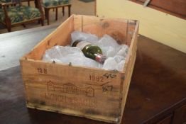 1 bt 1982 Ch Lynch Bages (level below label) in Original Wooden Case