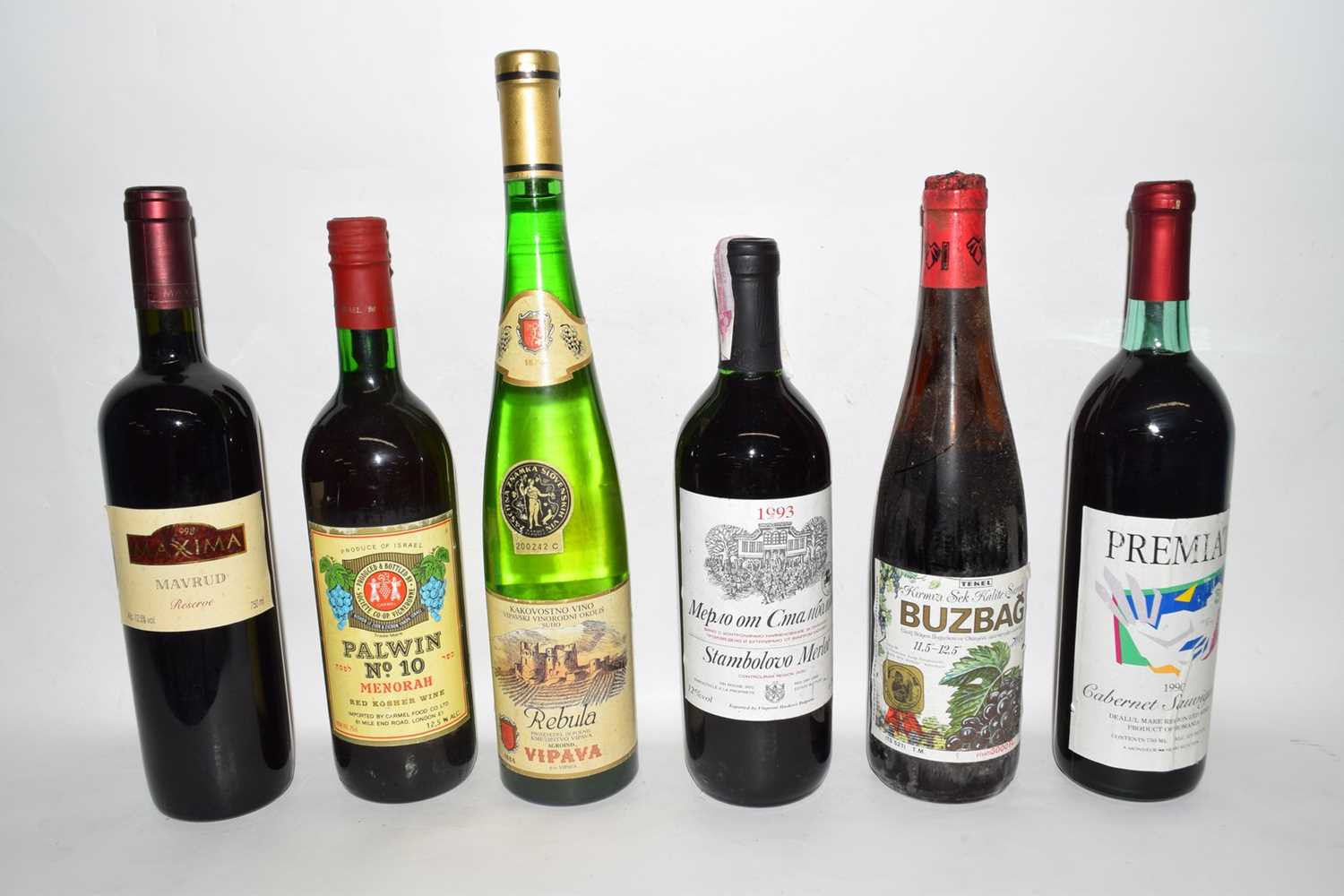 Six bottles of various Red Wines, comprising: 1 bt Palwin No.10 Red 1 bt 1998 Maxima Mavrud Reserve,