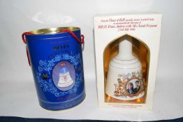 Two collectable Bells Whisky Decanters, by Wade: 1 1990 Bells Decanter for Queen Mother's 90th