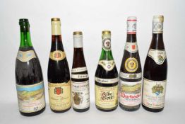 Collection of assorted German wines, comprising: 1 bt 1986 Baden Bereich Spatburgunder Kabinett 1