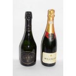 1 bt NV Bollinger Special Cuvee Champagne; t/w 1 bt 1996 Cava Sparkling (2)