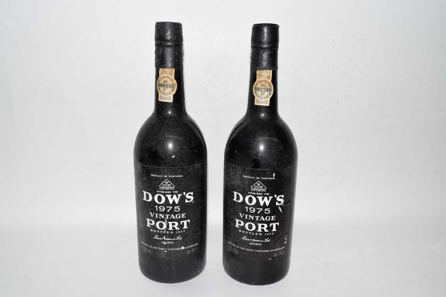Two bottles 1975 Dow Vintage Port