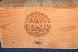 12 bt Ch Ornes de Pez 2005 in wooden case