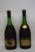 Two botttles of Remy Martin fin champagne Cognac (2)