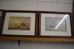 AFTER HENRY REDMORE, PAIR OF COLOURED PRINTS, SHIPPING SCENES, F/G