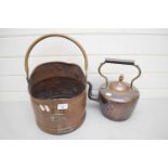 COPPER KETTLE AND COPPER COAL BUCKET