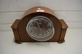 MAHOGANY CASED DOME TOP MANTEL CLOCK